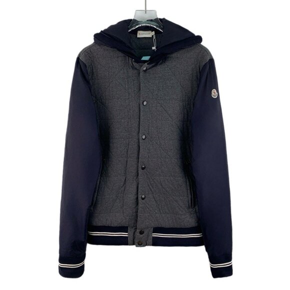 Moncler Color-block cotton hooded long-sleeve jacket - Picture 1 of 8